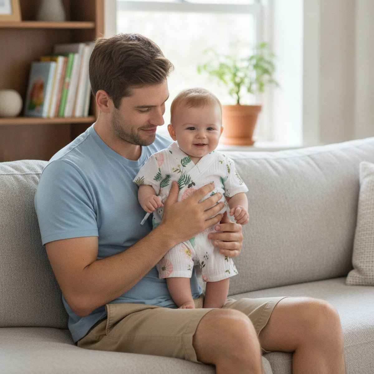 Barboteuse Bébé Été en Coton Doux - Unisexe 0-24 Mois