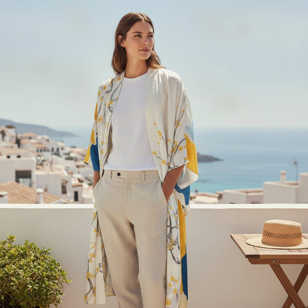 Kimono Long Imprimé Style Bohème Femme - Polyester