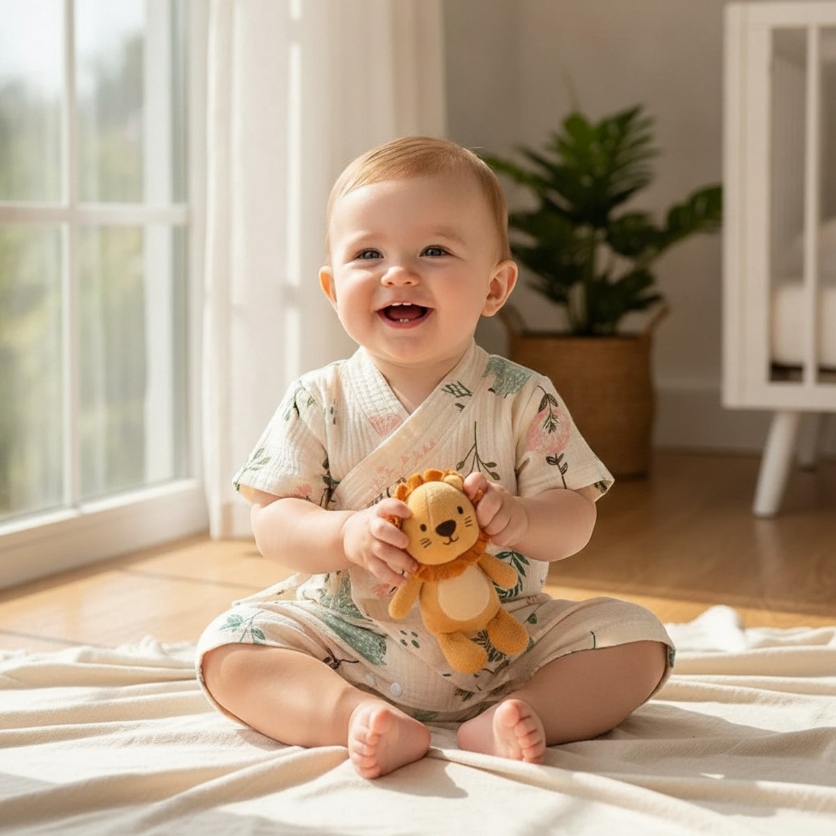 Barboteuse Bébé Mixte Fleurie en Coton - Confort et Style pour Tout-Petits