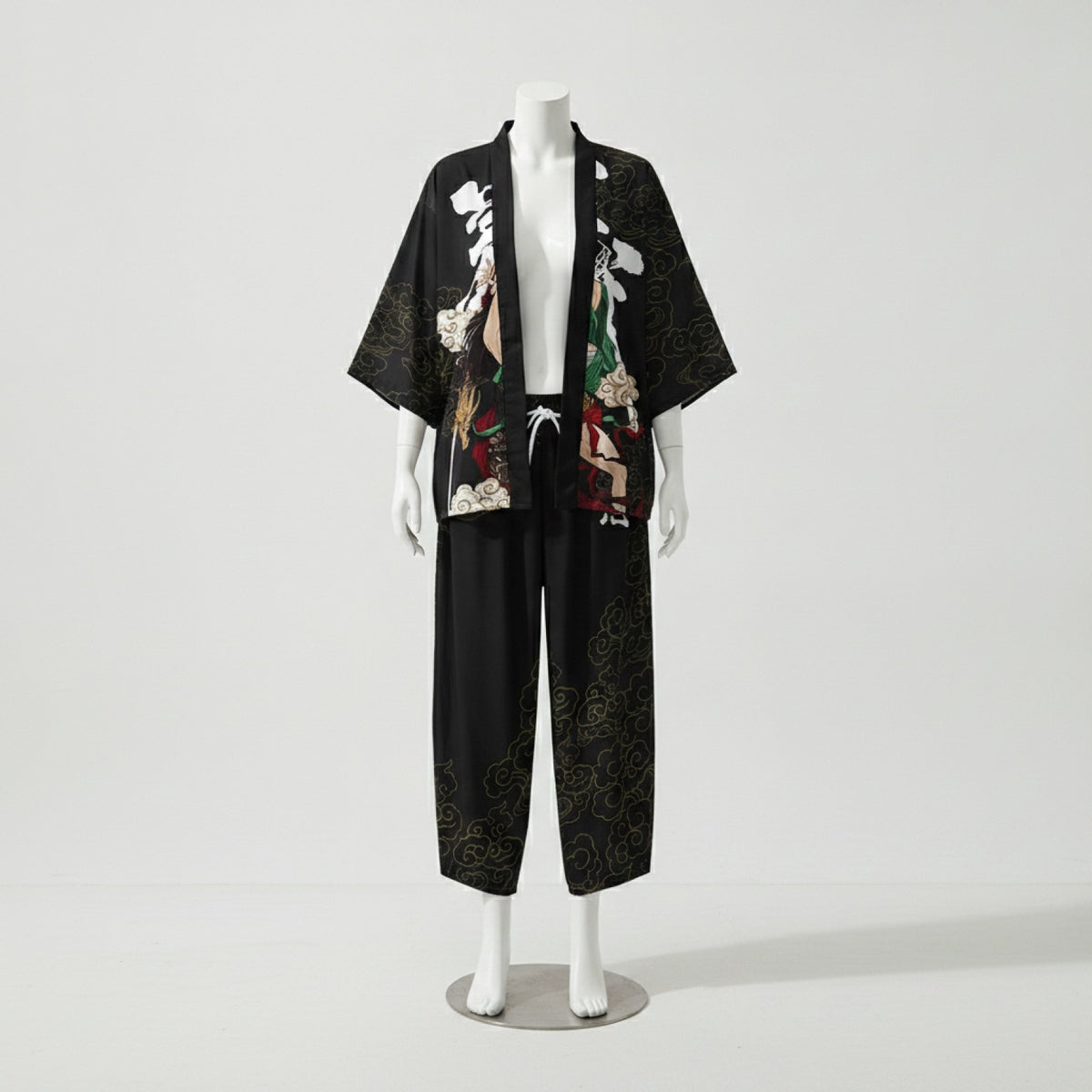 Ensemble Kimono Homme Léger Polyester Elastane Style Japonais