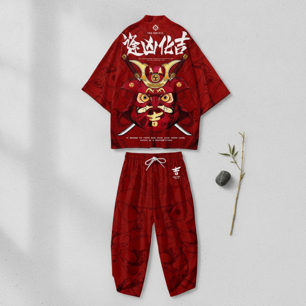 Ensemble Kimono Homme Polyester Léger Style Japonais