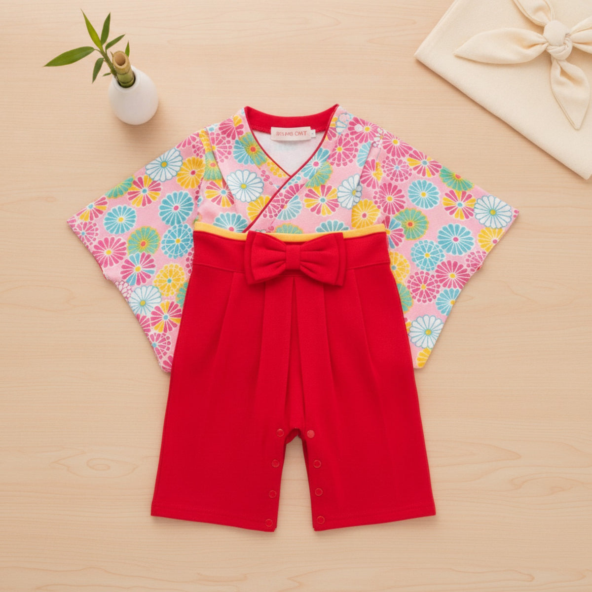 Ensemble Kimono et Pantalon Bébé Mixte Style Japonais Floral
