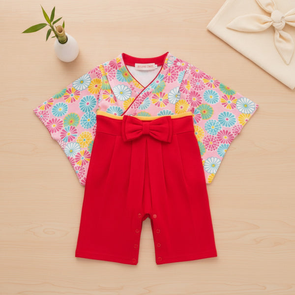 Ensemble Kimono et Pantalon Bébé Mixte Style Japonais Floral