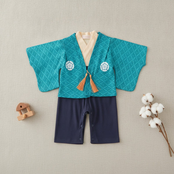Ensemble Kimono et Pantalon Bébé Mixte Style Japonais Floral
