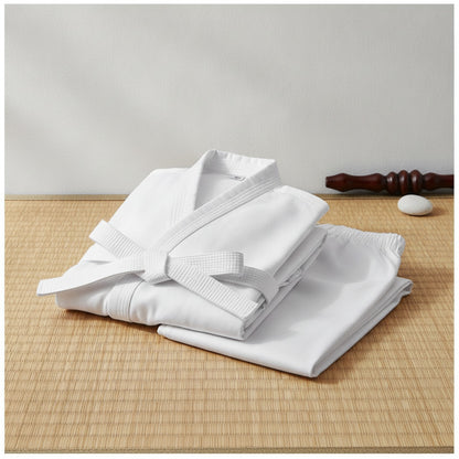 Kimono Karaté Blanc Respirant et Anti-Bouloche - Tailles 110-200cm