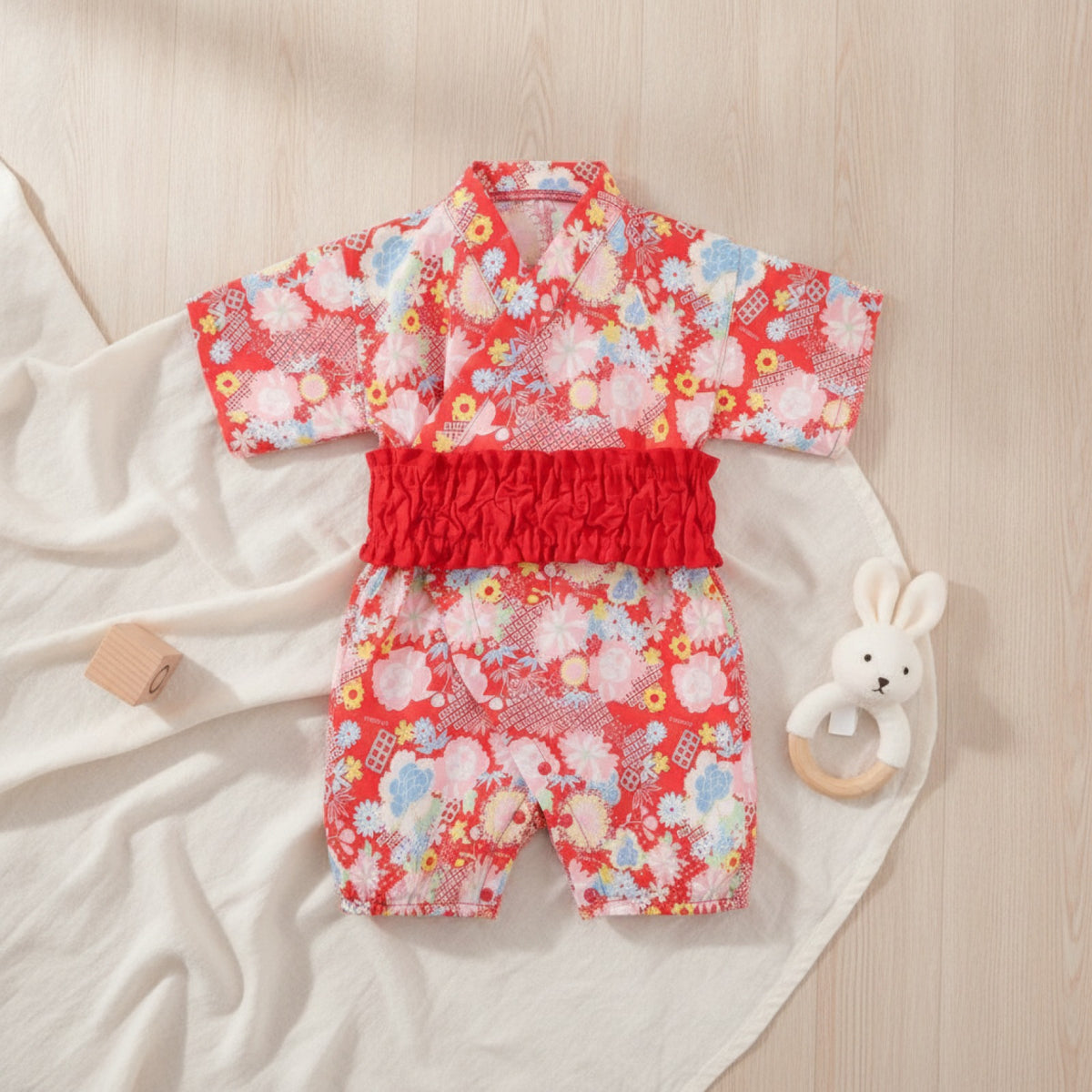 Kimono Bébé Fille Coton Motif Animal Style Japonais/Coréen - Babeandream