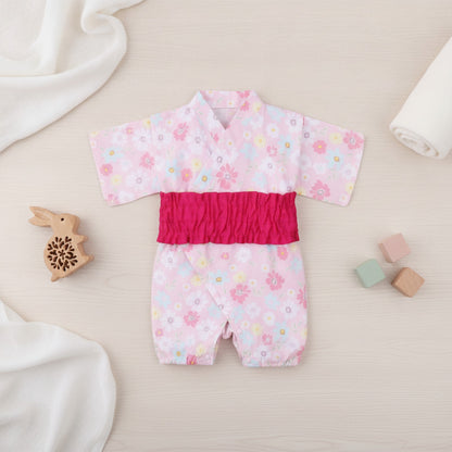 Kimono Bébé Fille en Coton - Style Japonais & Coréen - Motif Animal