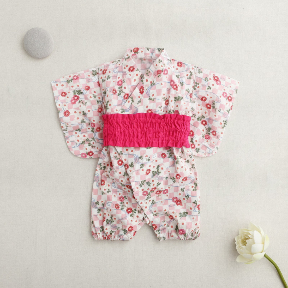 Kimono Bébé Fille en Coton Motif Animal - Style Japonais & Coréen