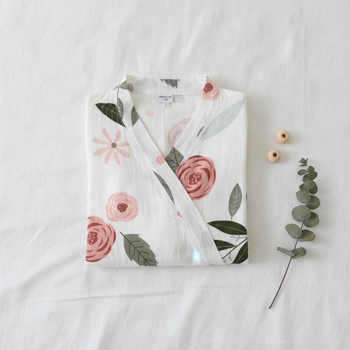 Kimono Chemise de Nuit en Coton pour Femme - Confort & Style