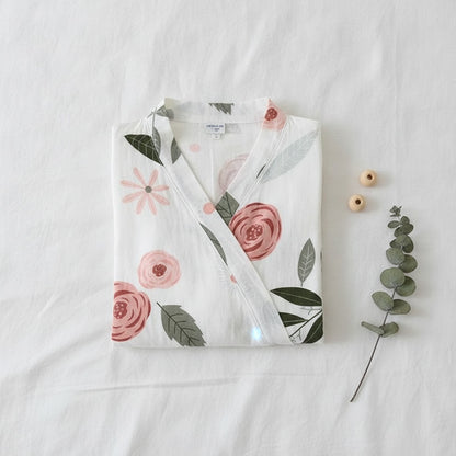 Kimono Chemise de Nuit en Coton pour Femme - Confort & Style