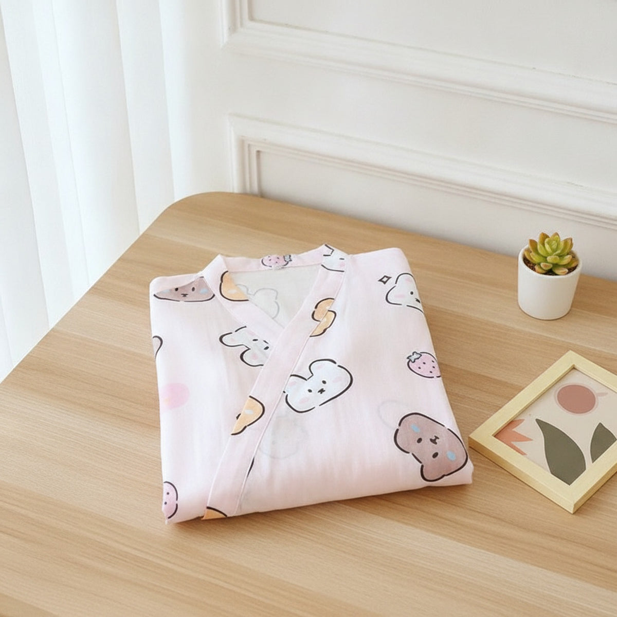 Kimono Chemise de Nuit Femme Coton Motif Cartoon - CLOUD COTTON STORY