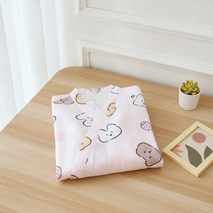 Kimono Chemise de Nuit Femme Coton Motif Cartoon - CLOUD COTTON STORY