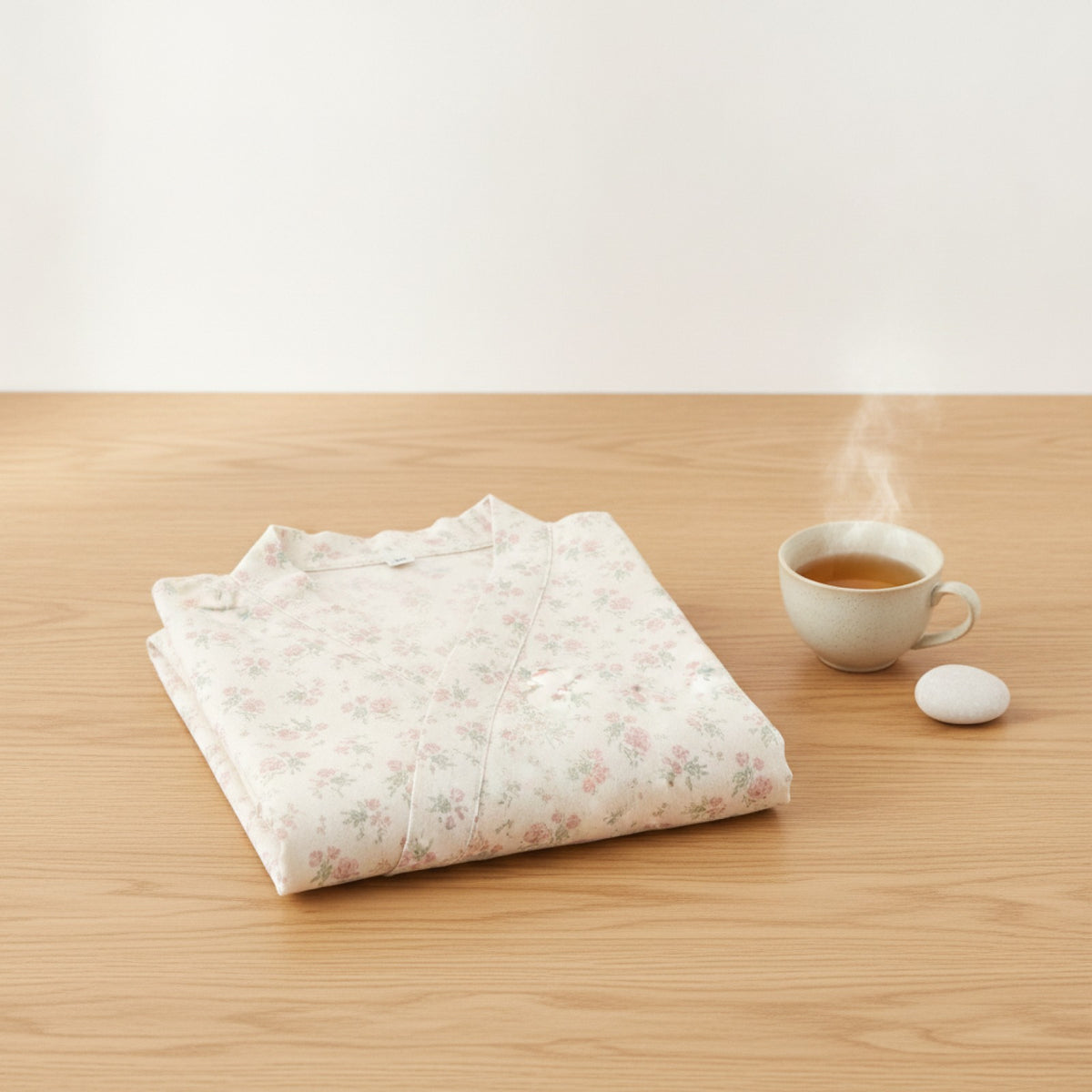 Kimono Chemise de Nuit en Coton pour Femme - Motif Cartoon Léger
