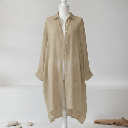 Kimono Chemise Femme Léger Style Plage en Viscose Polyester - Taille Unique