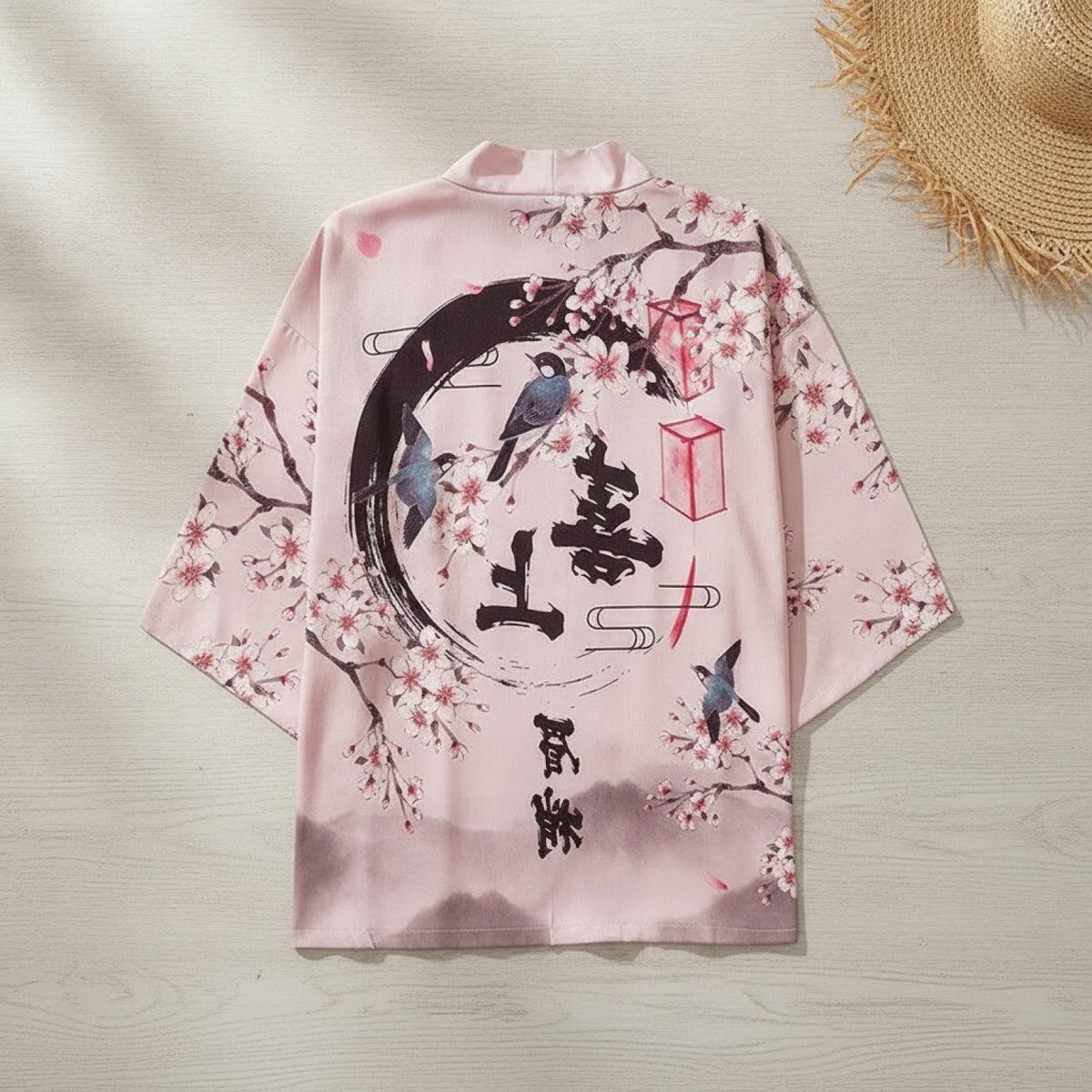 Kimono Court Femme Léger Motif Cartoon - Idéal Plage & Été