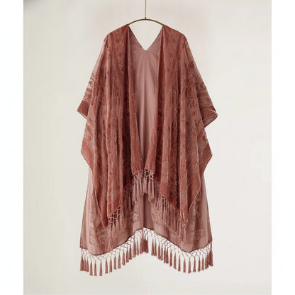 Kimono Court Fleuri en Dentelle Transparente pour Femme - WeHello
