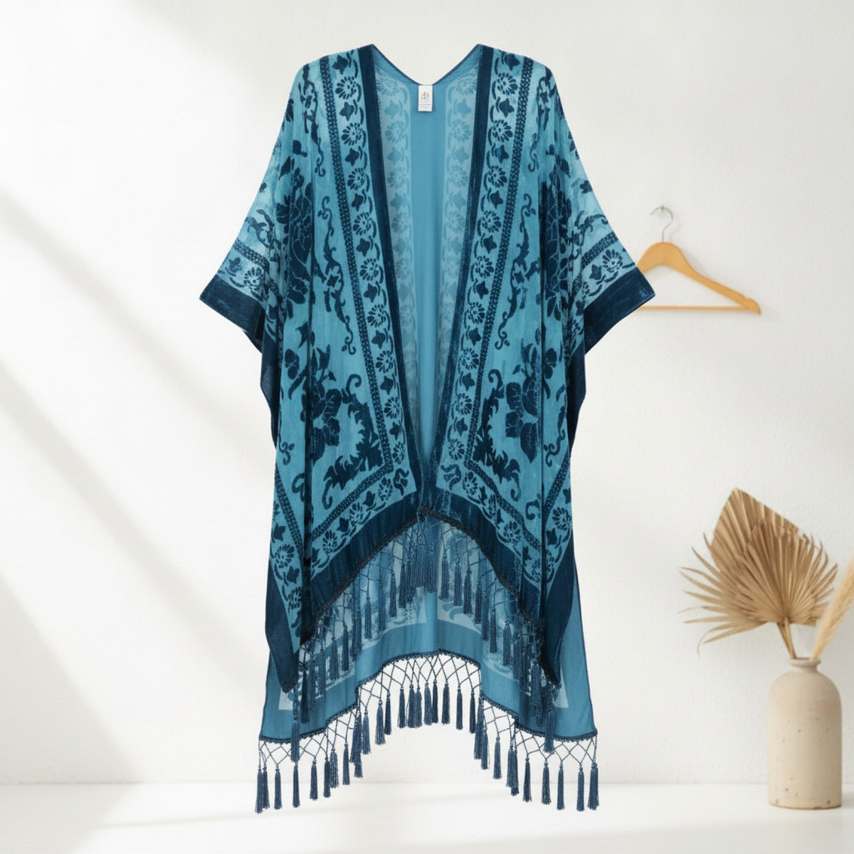Kimono Court Fleuri en Dentelle pour Femme - WeHello