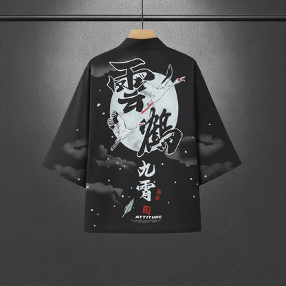 Kimono Court Homme Léger Polyester Style Japonais