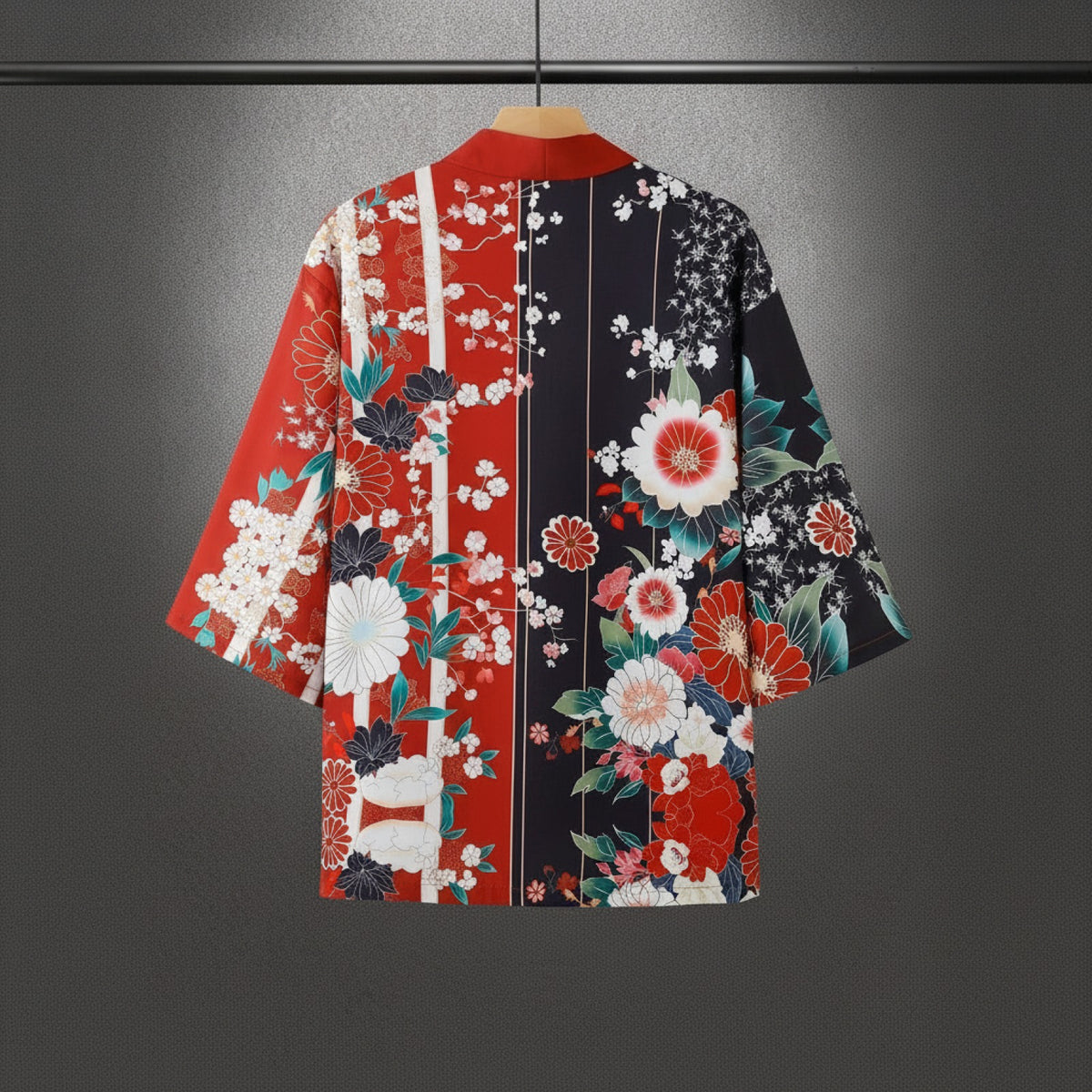 Kimono Court Homme Polyester Style Asiatique Traditionnel