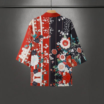 Kimono Court Homme Polyester Style Asiatique Traditionnel