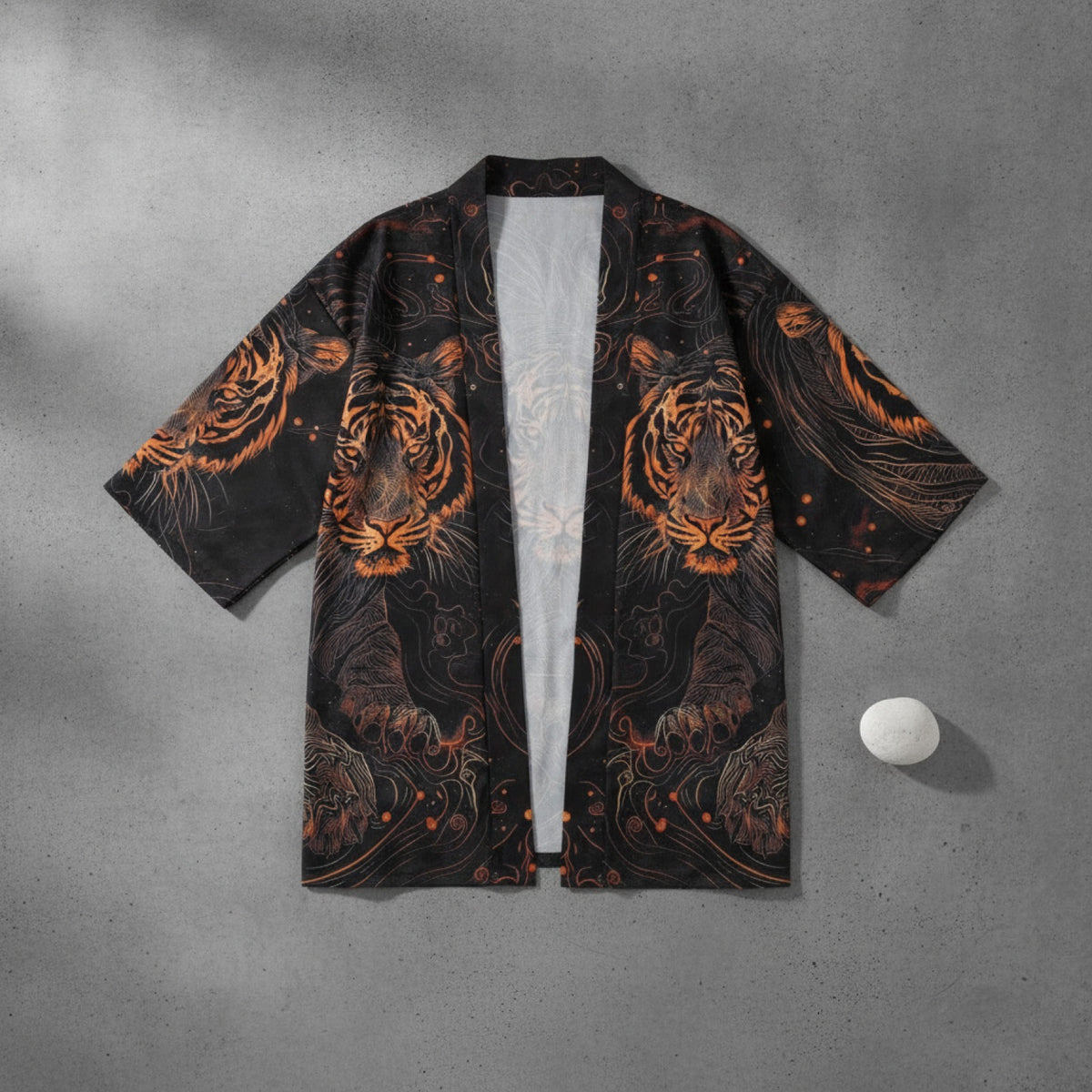 Kimono Court Homme Polyester Style Japonais Léger