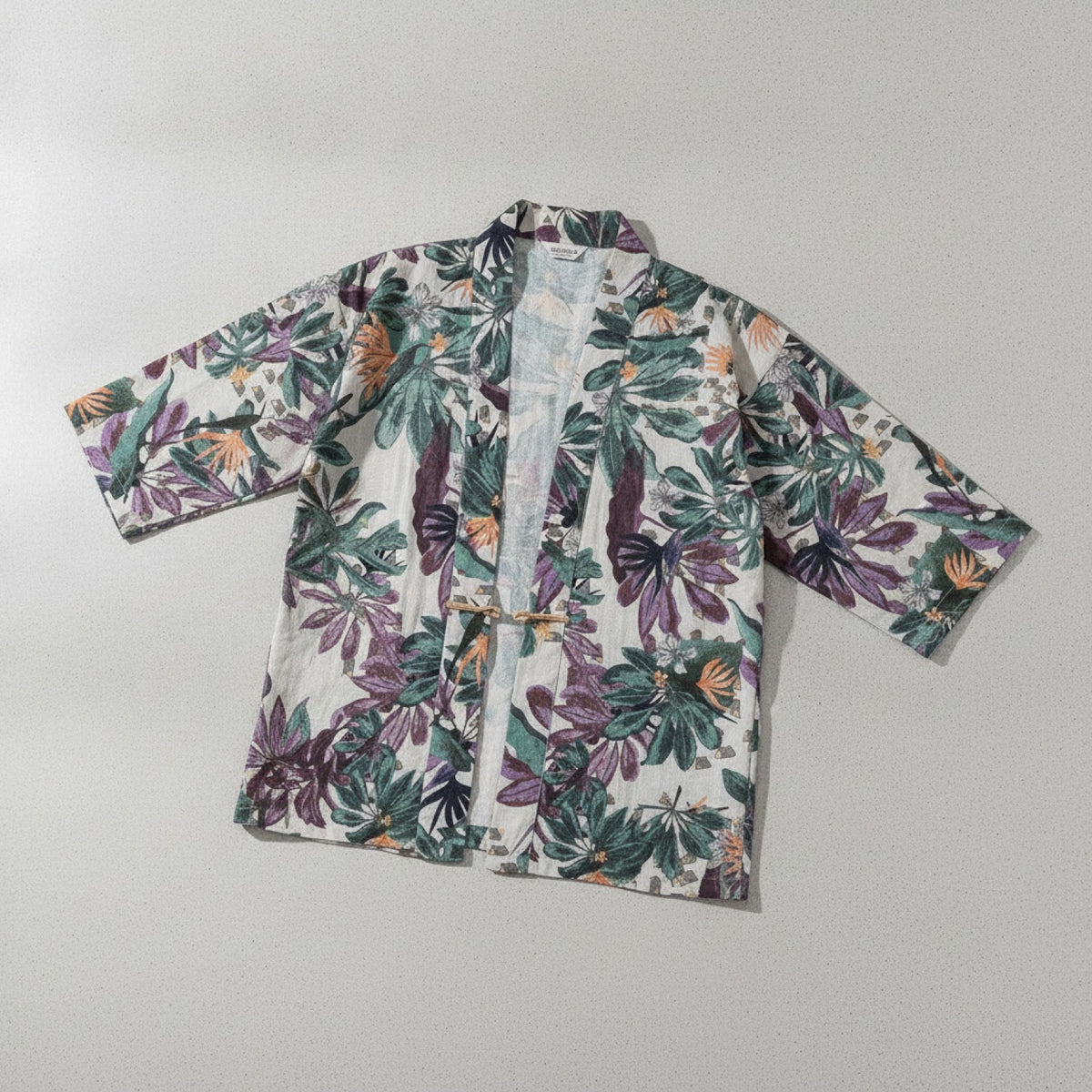 Kimono Court Homme en Coton et Lin - Style Traditionnel Asiatique