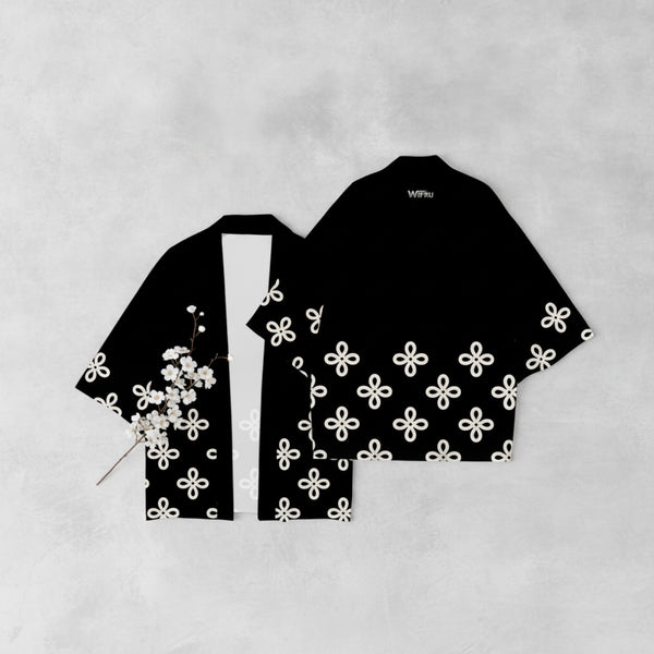 Kimono Court Wifru Mixte Polyester Manches Trois-Quarts