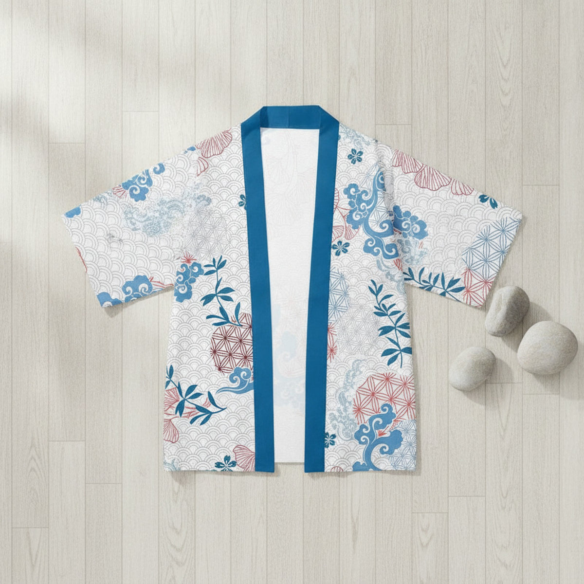 Kimono Court Polyester Style Asiatique Wifru