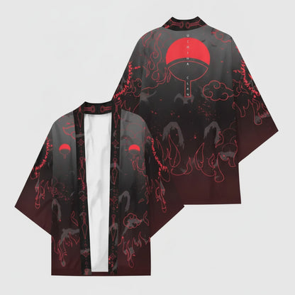 Kimono Court Léger Mixte Style Japonais en Polyester