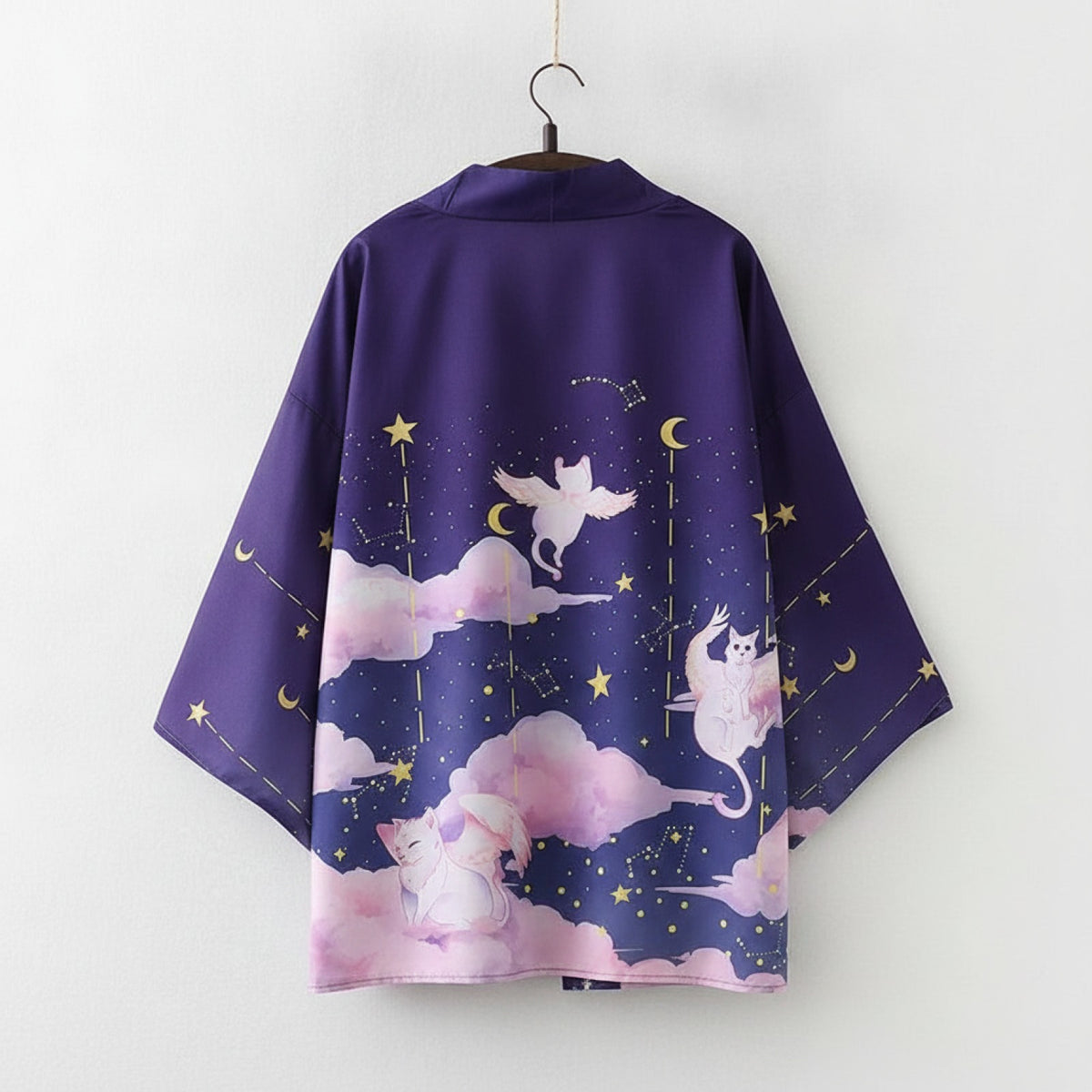 Kimono Court Léger Style Japonais - Polyester - Taille Unique
