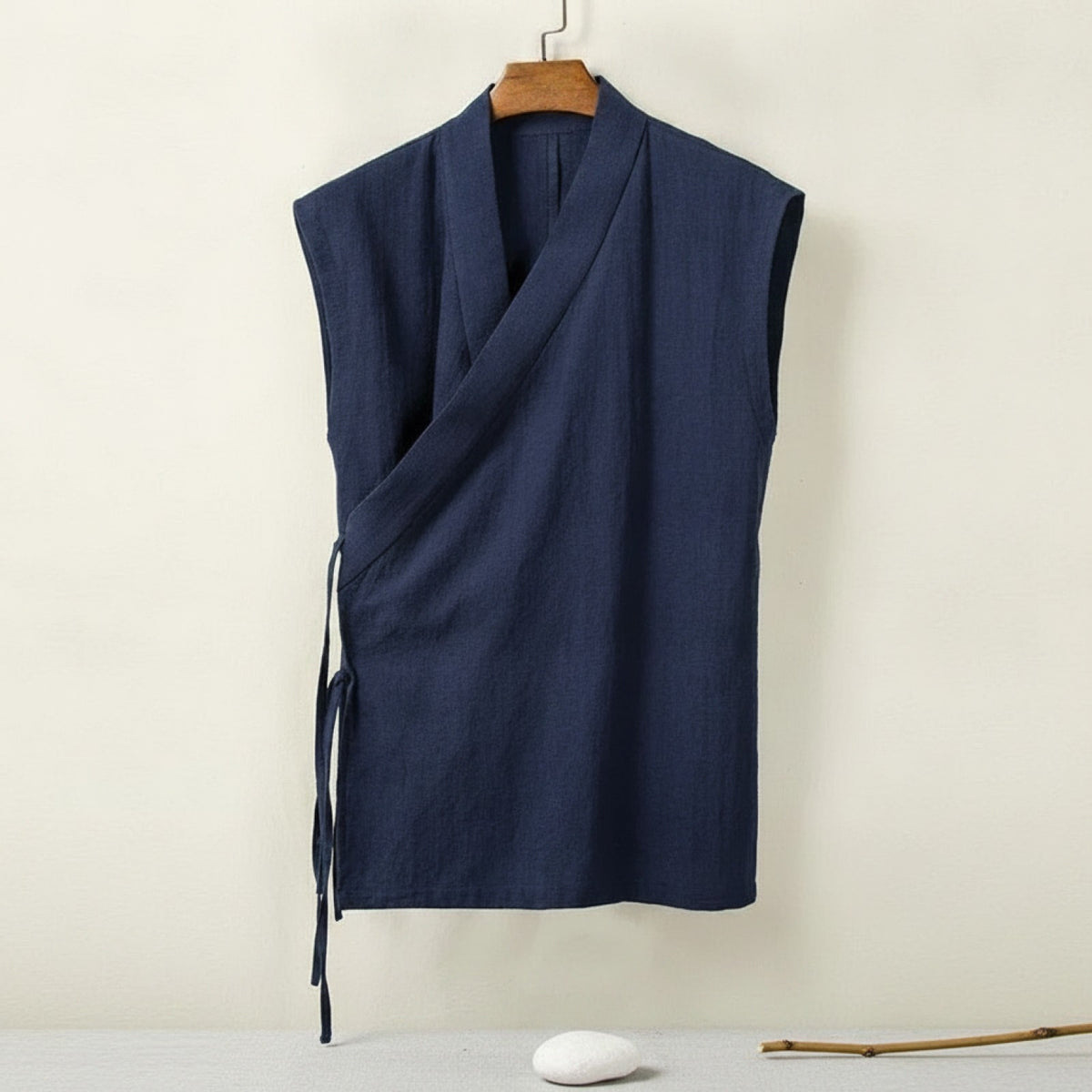 Kimono Court Homme Casual d'Été en Coton Respirant