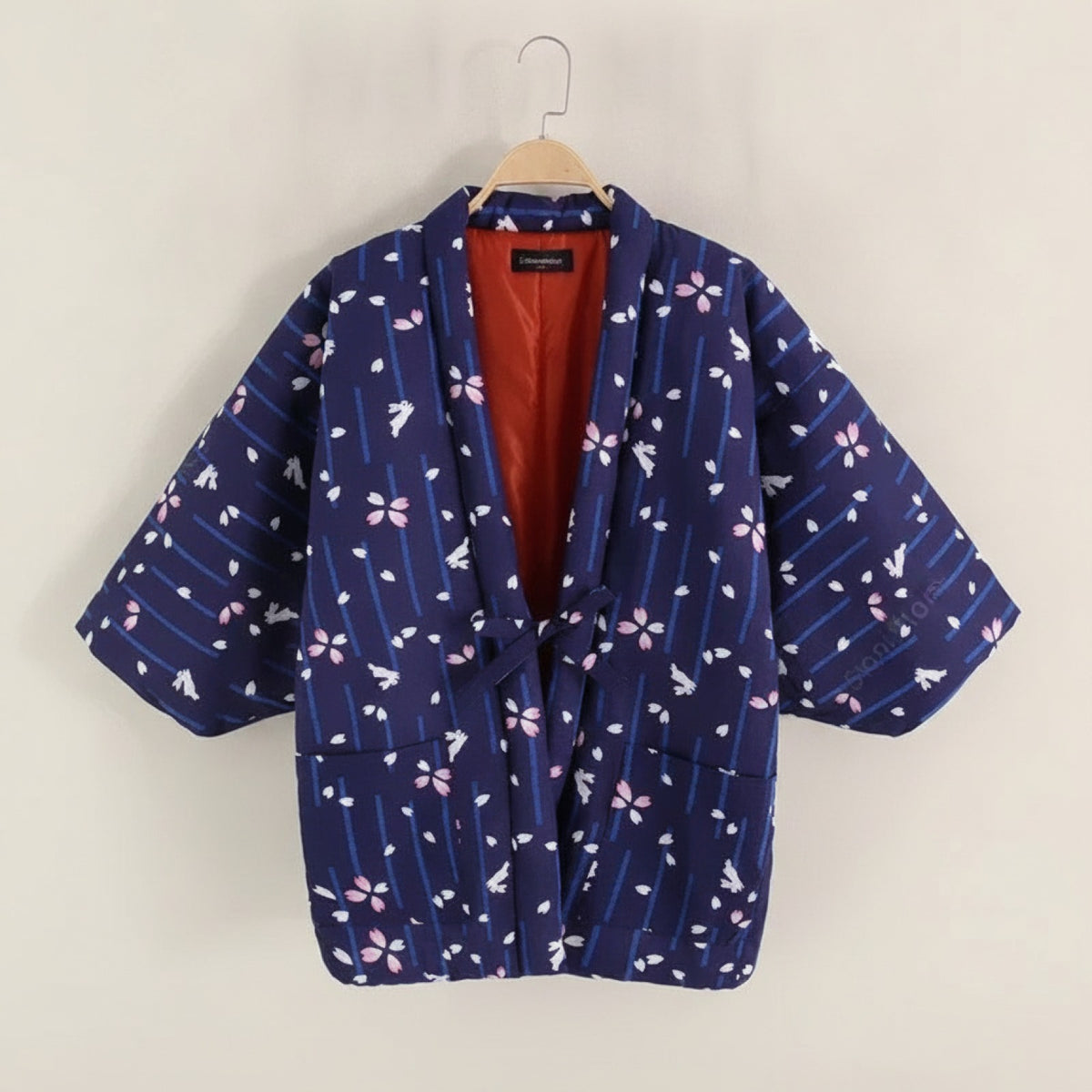 Kimono Veste Long Femme Coton Polyester Automne Hiver