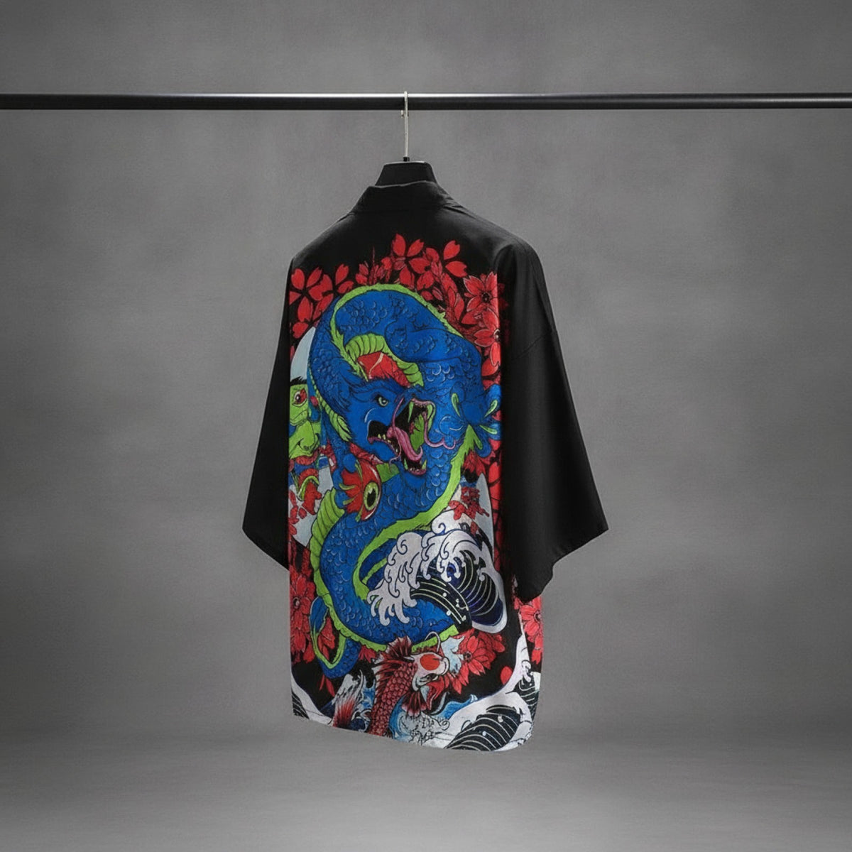 Kimono Homme Polyester Style Traditionnel Asiatique Motif Dragon