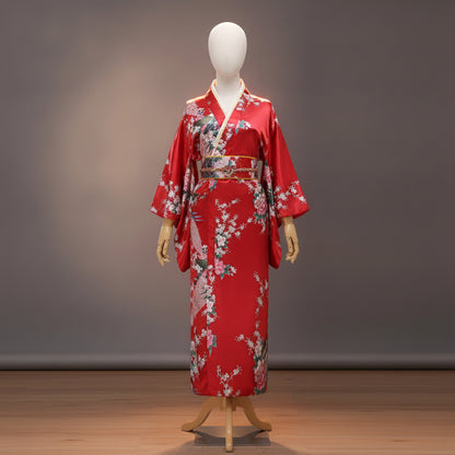 Kimono Japonais Traditionnel Femme en Satin Polyester - Style Yukata