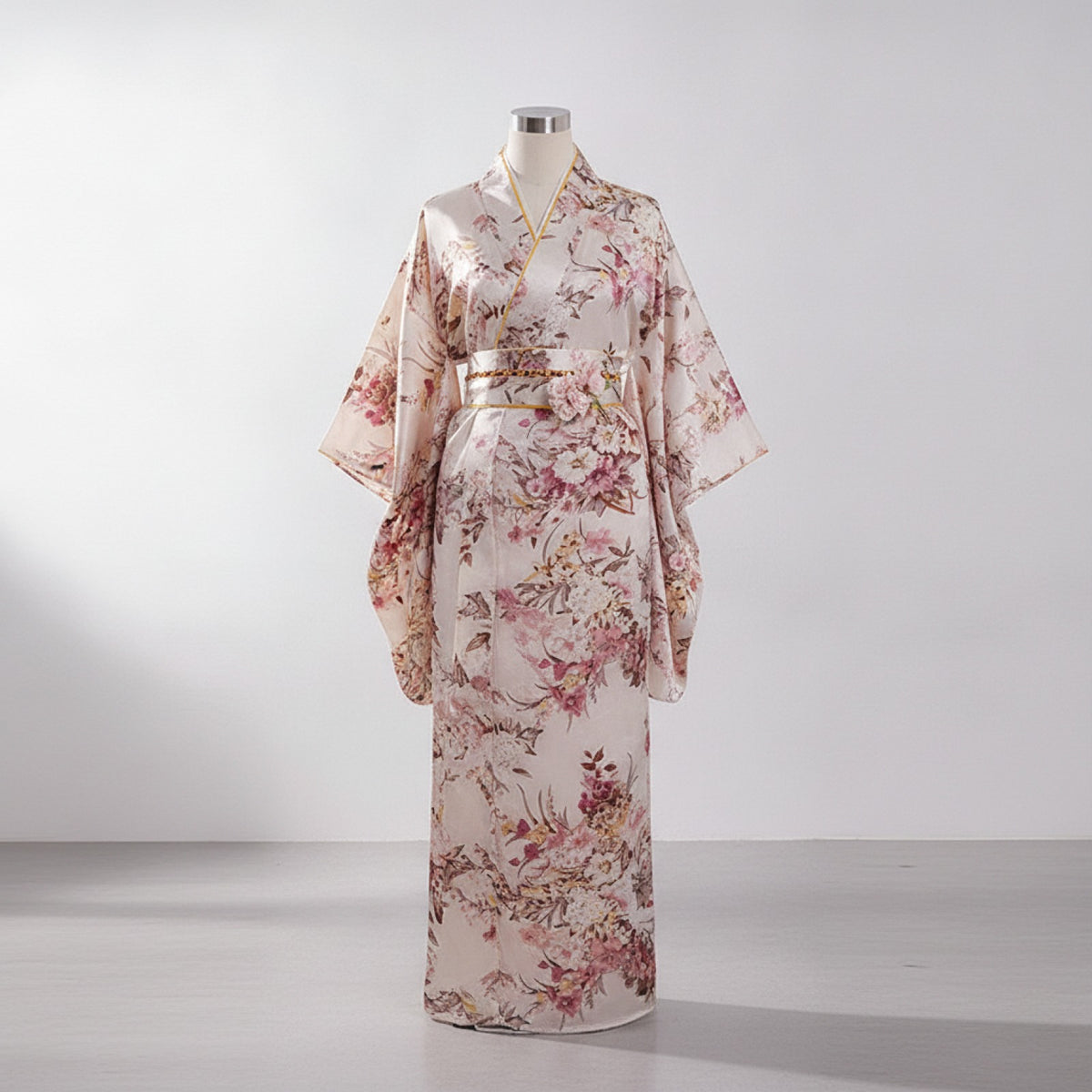 Kimono Japonais Traditionnel Femme en Satin Polyester - Taille Unique