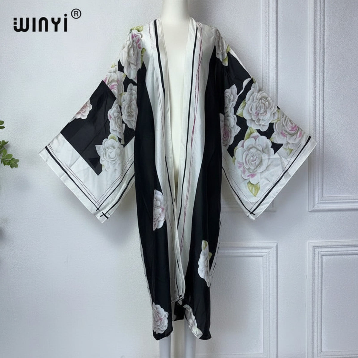 Kimono Long Imprimé Bohème Femme - Polyester Léger Style Été