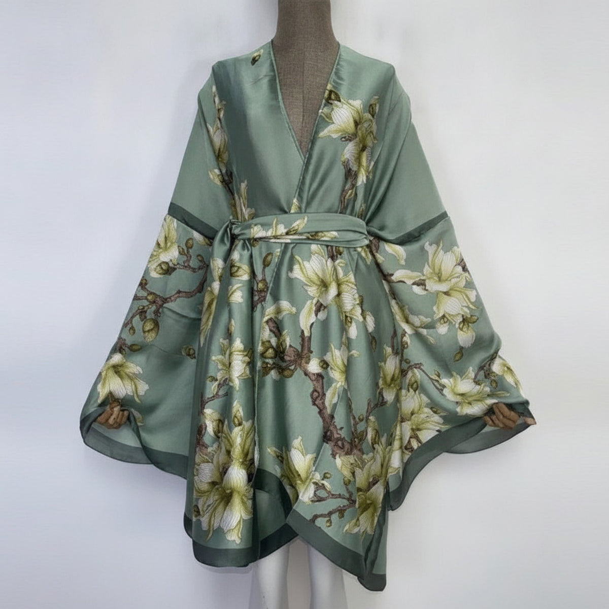 Kimono Long Fleuri Femme Style Bohème Polyester Léger