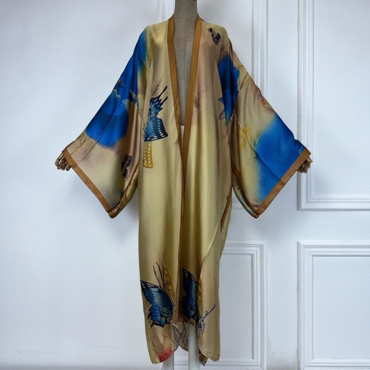 Kimono Long Bohème Imprimé Polyester Femme - Style Jeune