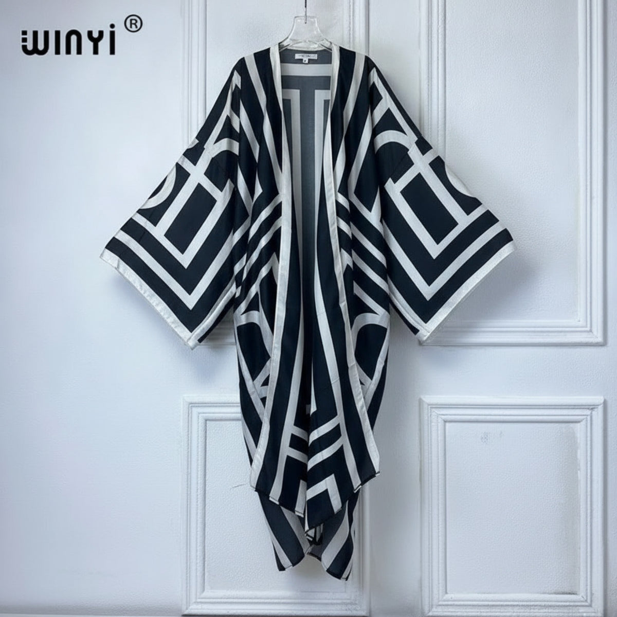 Kimono Long Bohème Imprimé Polyester Femme