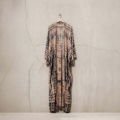Kimono Long Bohème Imprimé Fleuri et Léopard - LORYLEI