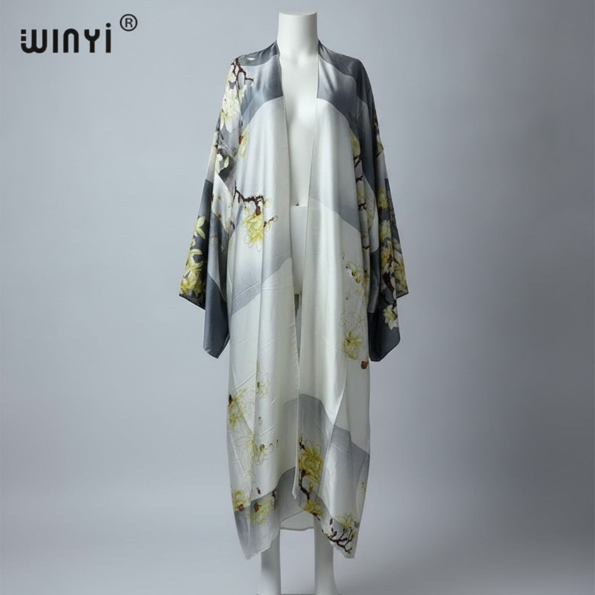Kimono Long Imprimé Bohème Polyester Femme - Taille Unique