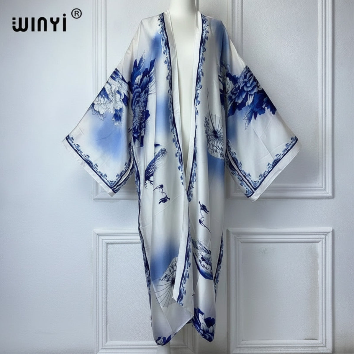 Kimono Long Bohème Imprimé Polyester Femme - Style Jeune