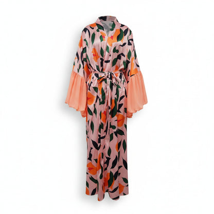 Kimono Long Femme Style Africain - Polyester Léger