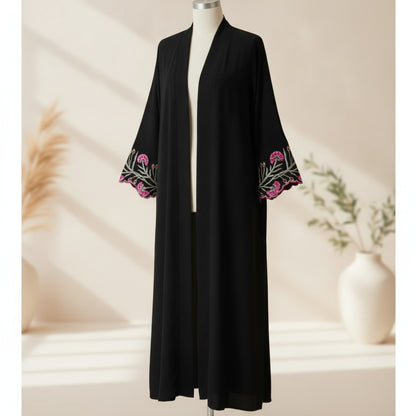 Kimono Long Abaya Brodé pour Femme - Style Décontracté
