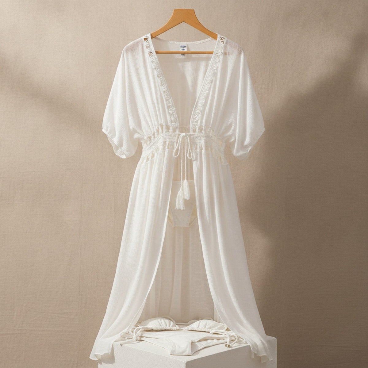 Kimono Long en Crochet pour Femme - Style Élégant et Léger