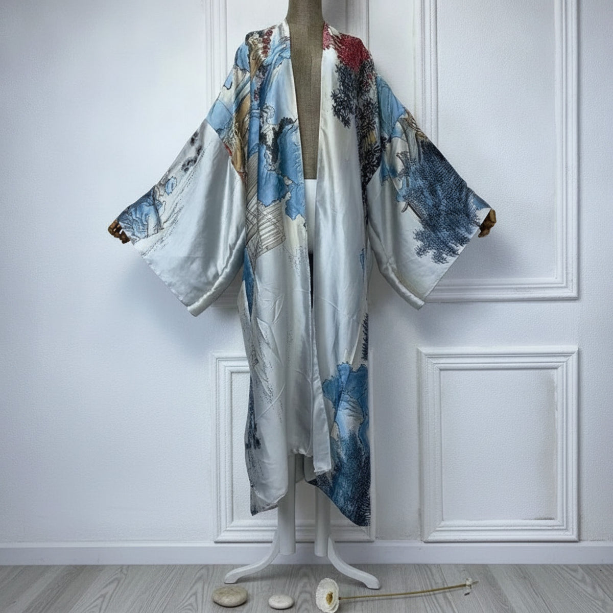 Kimono Long Imprimé Bohème Femme - Style Été Léger