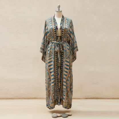 Kimono Long Bohème Imprimé Femme LORYLEI - Style Léger et Fleuri
