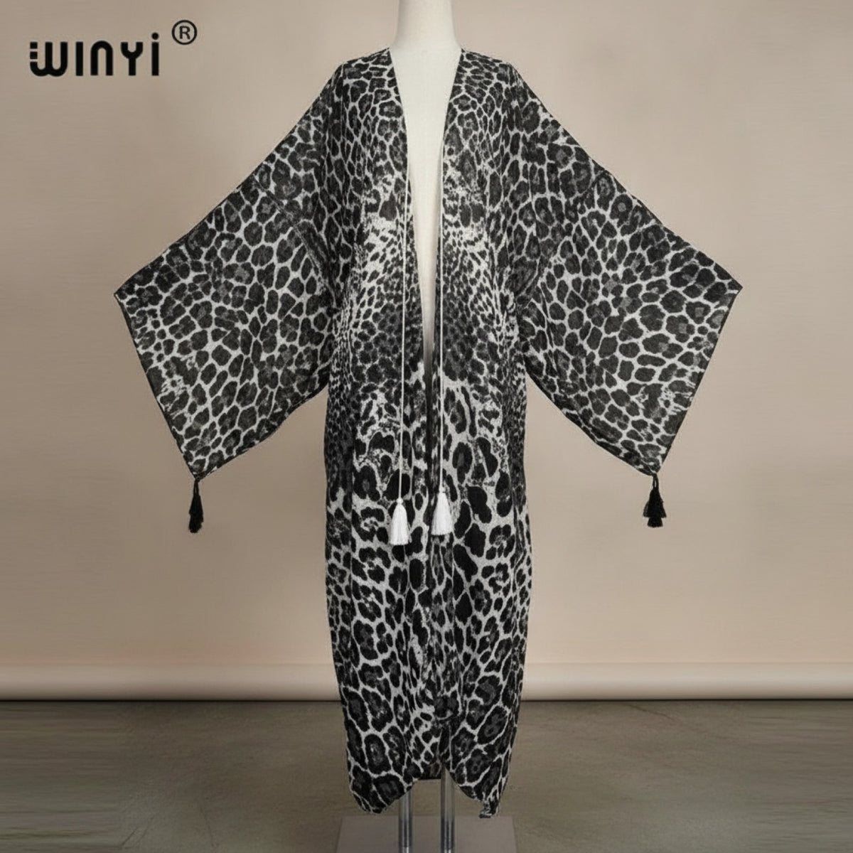 Kimono Long Bohème Femme Imprimé Fleuri Style Ethnique