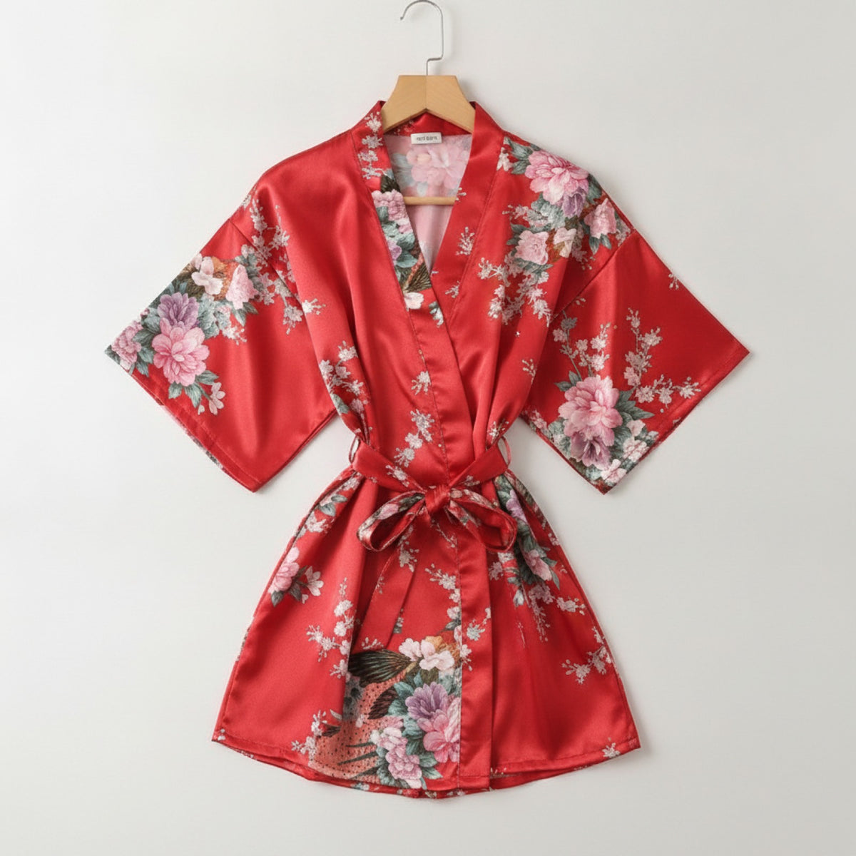 Kimono Mi-Long Satin Femme - Léger et Confortable