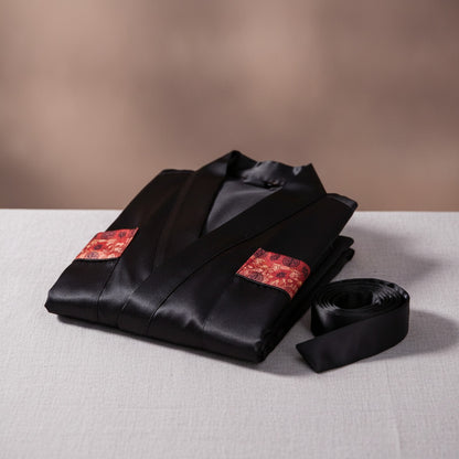 Kimono Mi-long Homme en Satin Imprimé - Confort & Style
